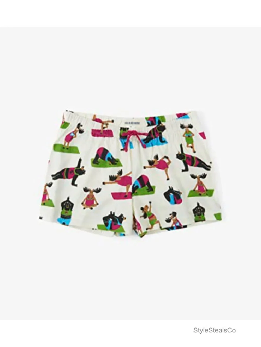 100% Cotton Pajama Shorts with Drawstring - Relaxed Fit